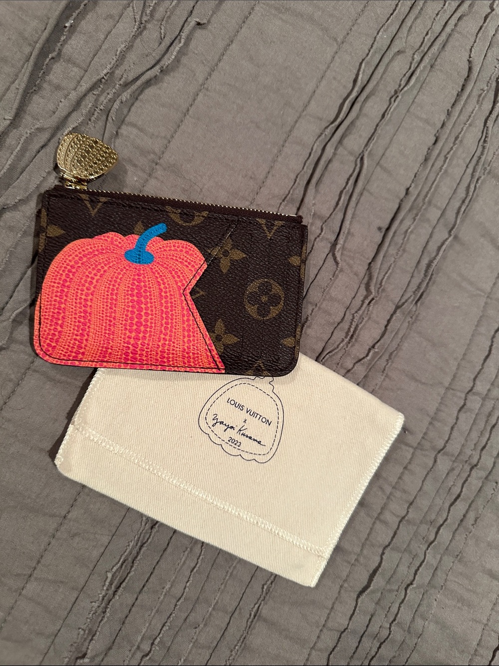 Louis Vuitton Yayoi Kusama Monogram Pumpkin Zip Card Pouch